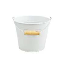 Eimer Metall / Metalleimer WEISS 39 012 Ø14,5xH12,5cm ØBoden=11cm