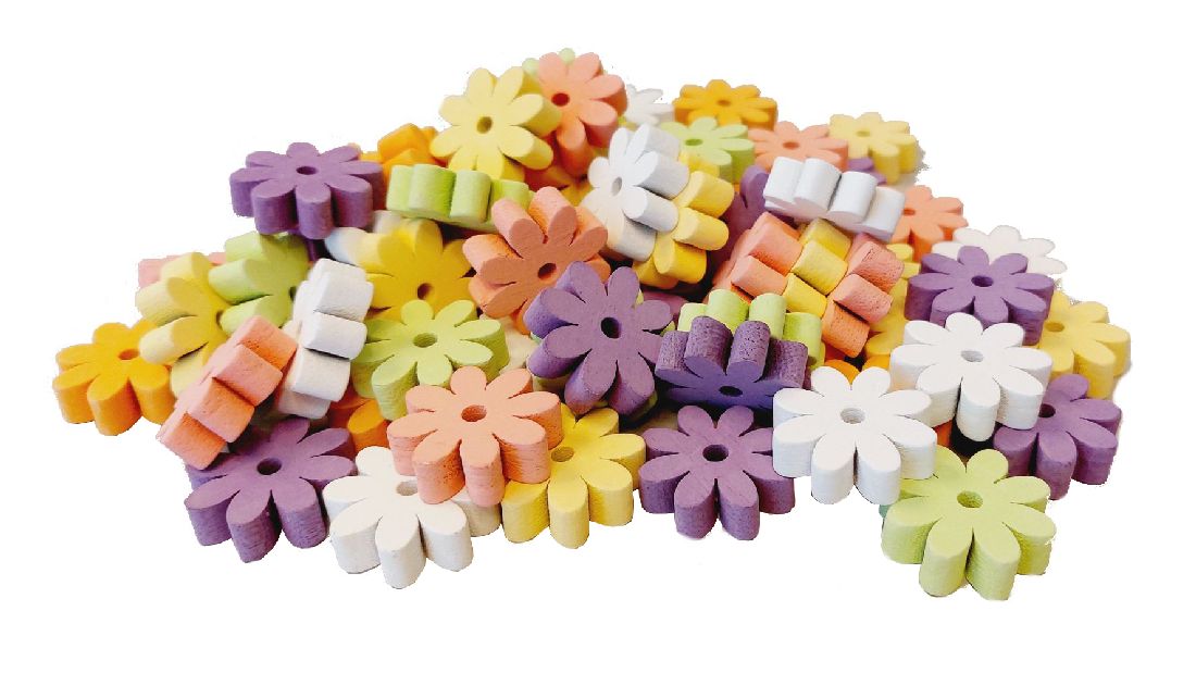 Streudeko Sweet Colour BUNT 8624430 Blumen 2,5x0,8cm Holz