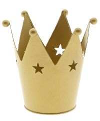 Krone Teelichthalter GOLD 862586174 Ø13xH15cm ØBoden=8,5cm