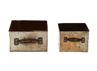 Schublade Metall S/2 kupfer 862586158 17x17x10cm + 13x13x9,5cm