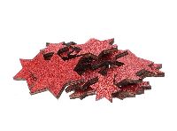 Streudeko Stern Lasercut ROT-GLITTER 862208231 3 Größen 3cm+5cm+7cm x 0,5cm